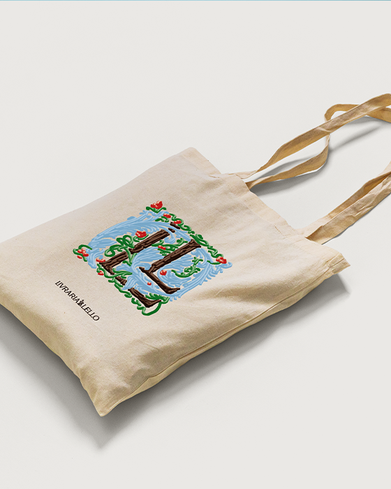 TOTEBAG VERDE/CASTANHO MACEDO CANNATÀ X LIVRARIA LELLO