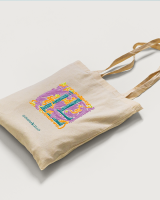 TOTEBAG ROSA/LARANJA MACEDO CANNATÀ X LIVRARIA LELLO